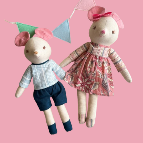 Alcazie Little Brother & Big Sister  Pair of Doll