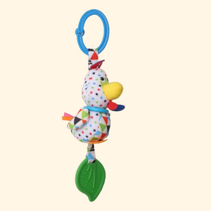 Chicken White Hanging Toy With Vibrations With Teether