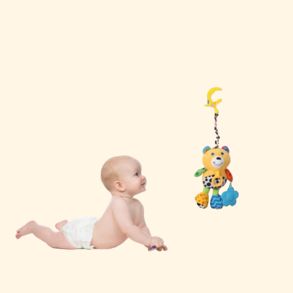 Alcazie Animal Yellow Hanging Pulling Toy With Teether
