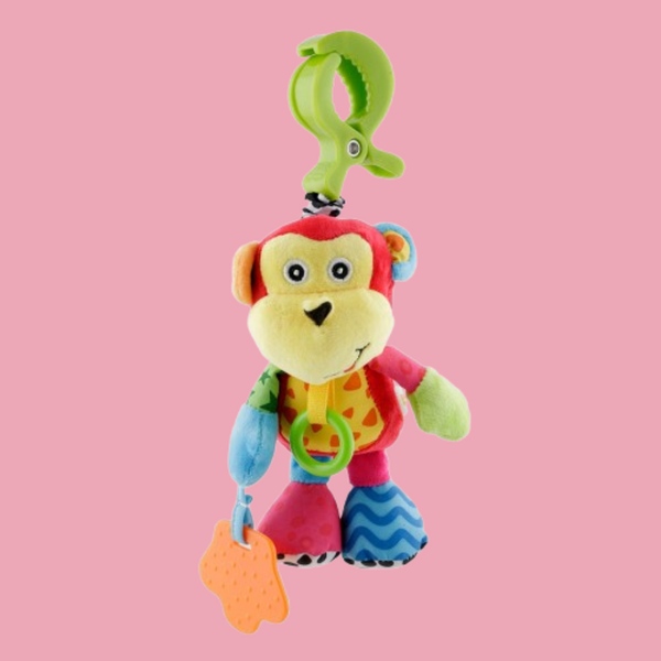 Alcazie Monkey Red Pulling Toy With Teether
