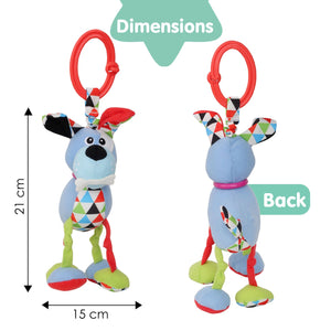 Alcazie Puppy Blue Hanging Toy With Vibrations