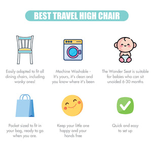 Alcazie Wonder Seat - Portable Baby Seat - Day Dream