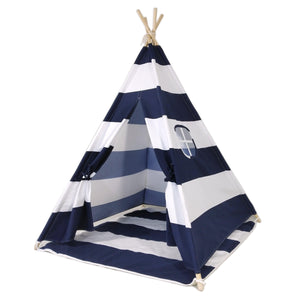Alcazie Tent/Tepee - Blue and White Striped