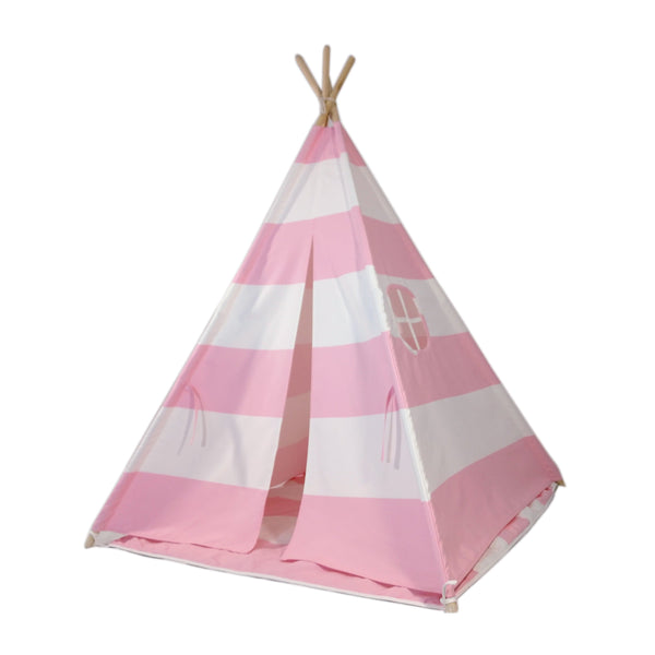 Alcazie Tent/Tepee - Pink and White Striped